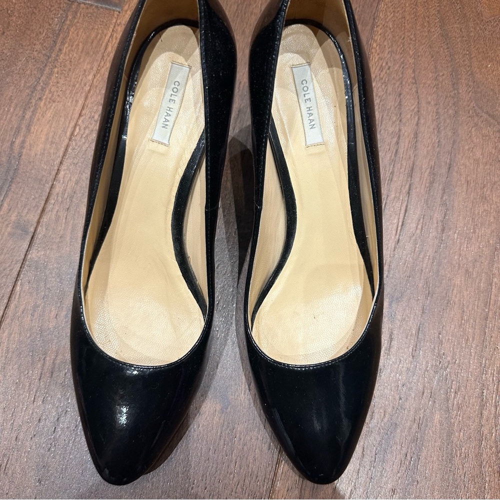 Cole Haan Patent Black Heels